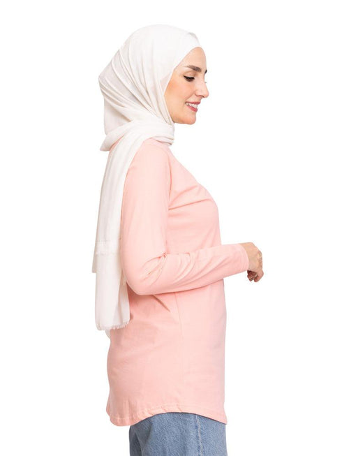 Powder Rose Printed Long - Sleeve Design 49 - Khotwh